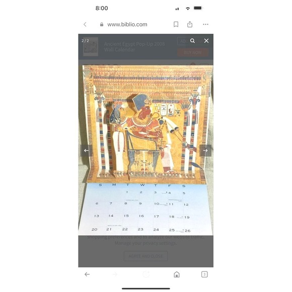 Ancient Egypt Pop-Up 2008 Wall Calendar: Features‎ 12 3D Pop-Ups by Allcloud Ltd - Picture 10 of 12